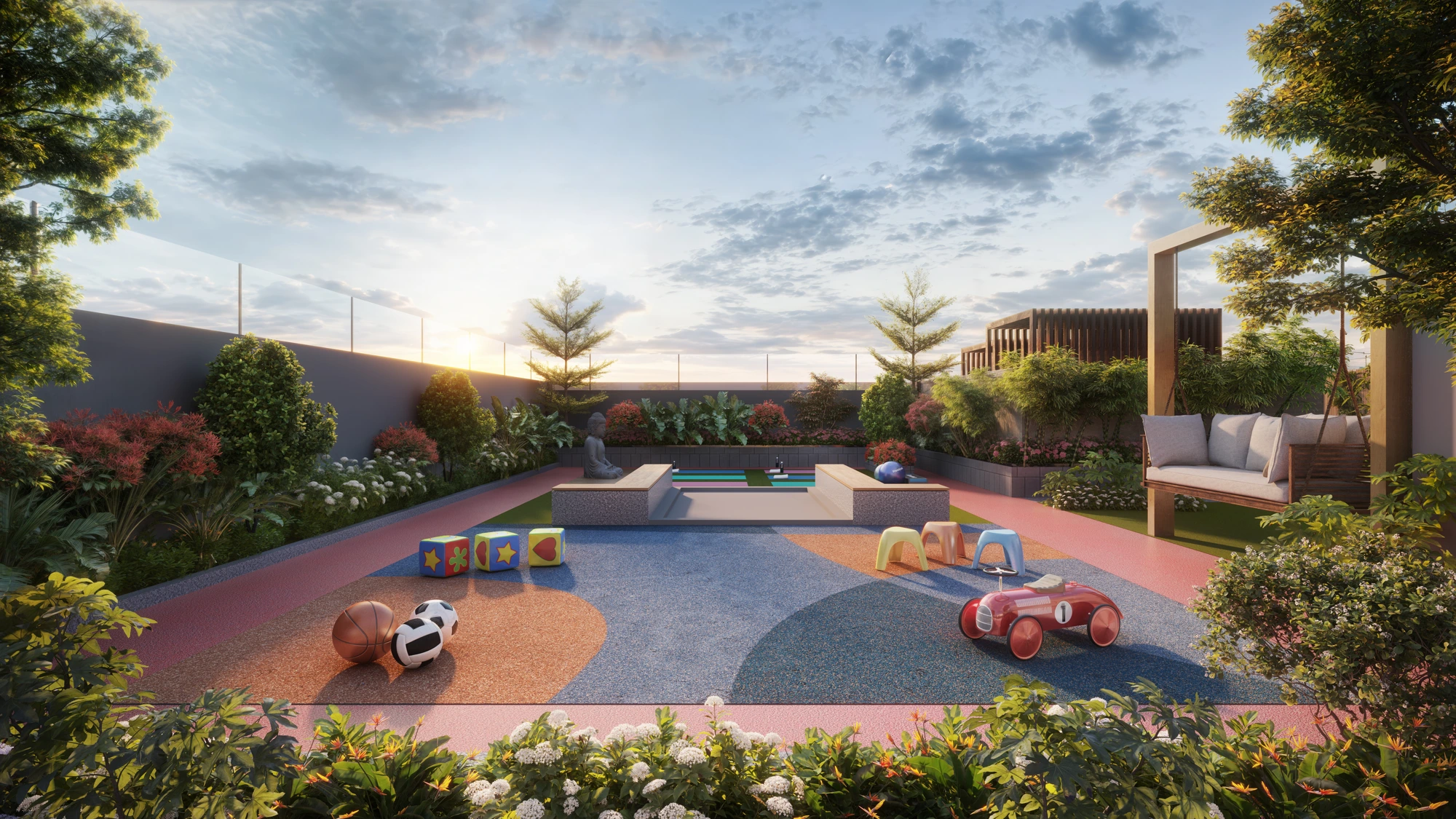 Kids play area & yoga corner