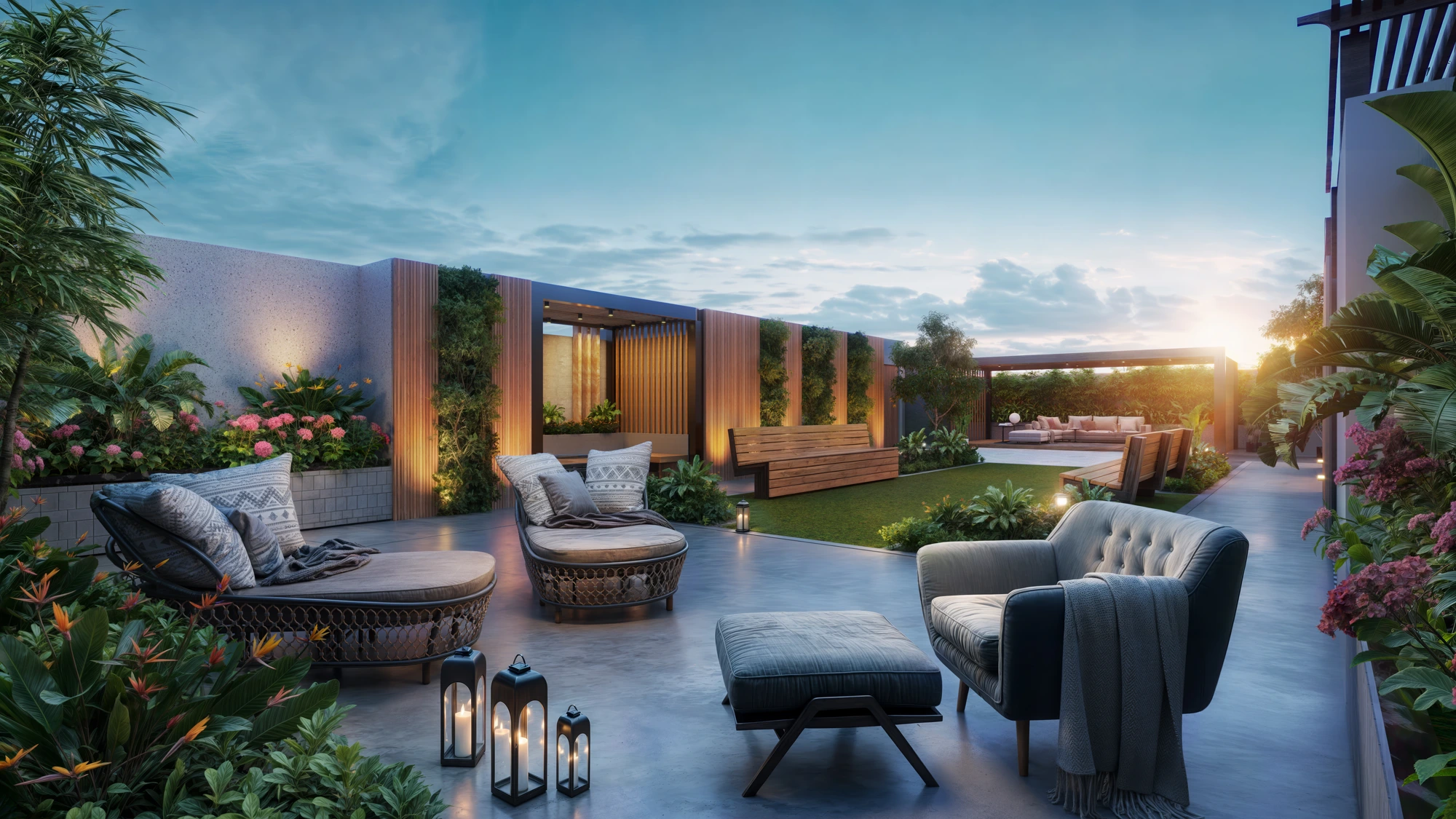 Garden deck — lawn & seating